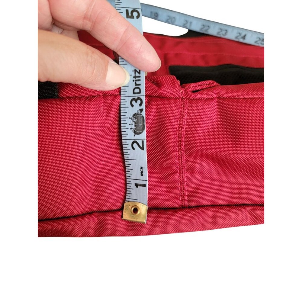 Coach Red Nylon & Leather Messenger Bag - Picture 15 of 15